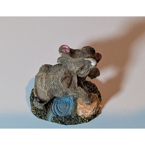 Vintage Resin Elephant Figurine – Trunk Up Good Luck – Pride Style Decor - Picture 5 of 6